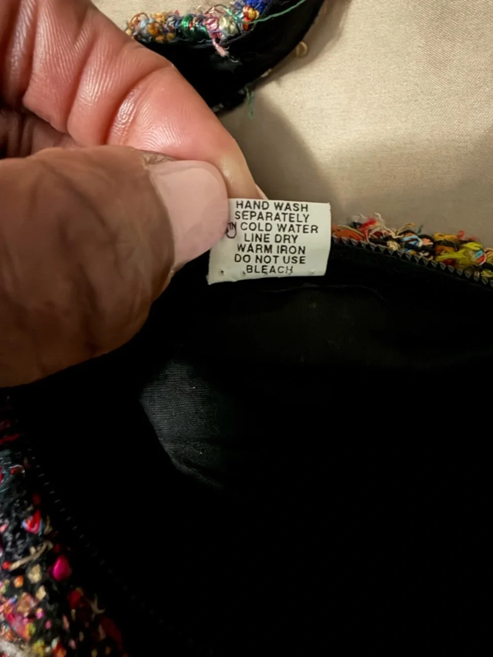 Handwoven Silk Multicolor Fringe Crossbody Bag made in Nepal - Picture 6 of 6